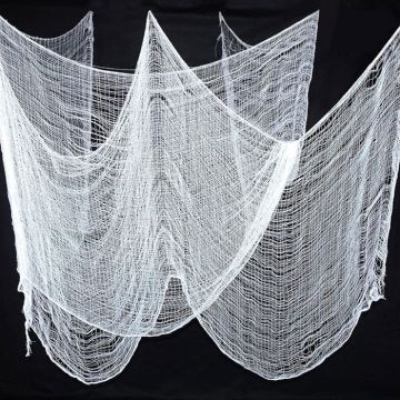 Weißes Netz-Spinnennetz-Dekoration - 2x5 m