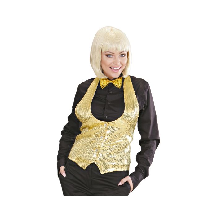 Paillettenweste Gold Damen
