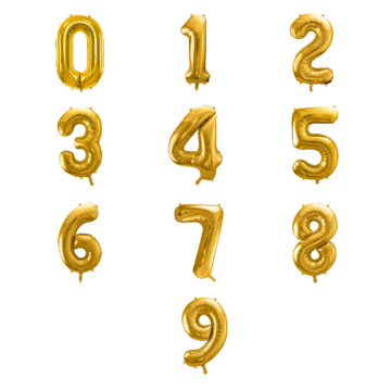 Zahlenballons Gold - 86 cm