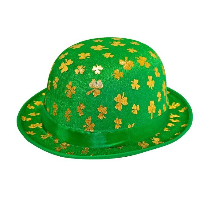 St. Patricks Bowler Hat Mit Kleeblatt