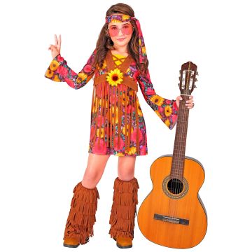 Buntes Hippiekostüm für Mädchen