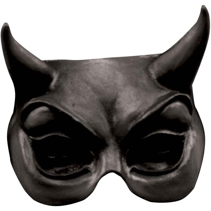 Schwarze halbe Teufelmaske