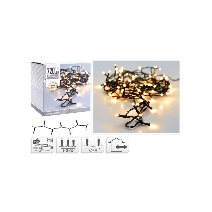 LED-Lichterkette 720 LED warmweiß mit Stecker - 54 m