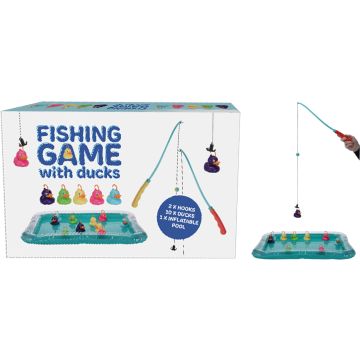 Fische-Spiel mit 10 Enten und aufblasbarem Becken