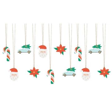 Geschenkanhänger mit Weihnachtsmotiven 12x