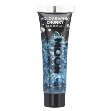 Holografisches Chunky Glitter Gel Blau 12 ml Moon Creations
