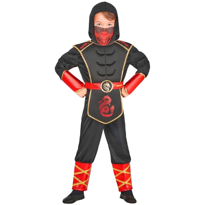 Ninja-Kostüm für Kinder in Schwarz
