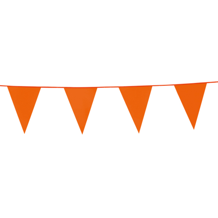 Orange Flaggengirlande 20 x 30 cm - 10 m