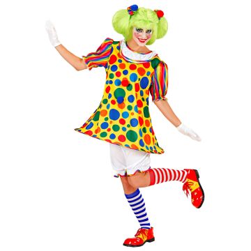 Buntes Clownkostüm für Damen