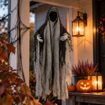 Gesichtsloses Halloween Gespenst schwarz - 46 cm