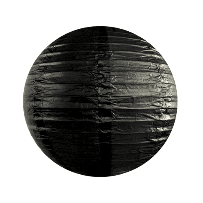 Schwarze Papierlaterne - 25 cm 