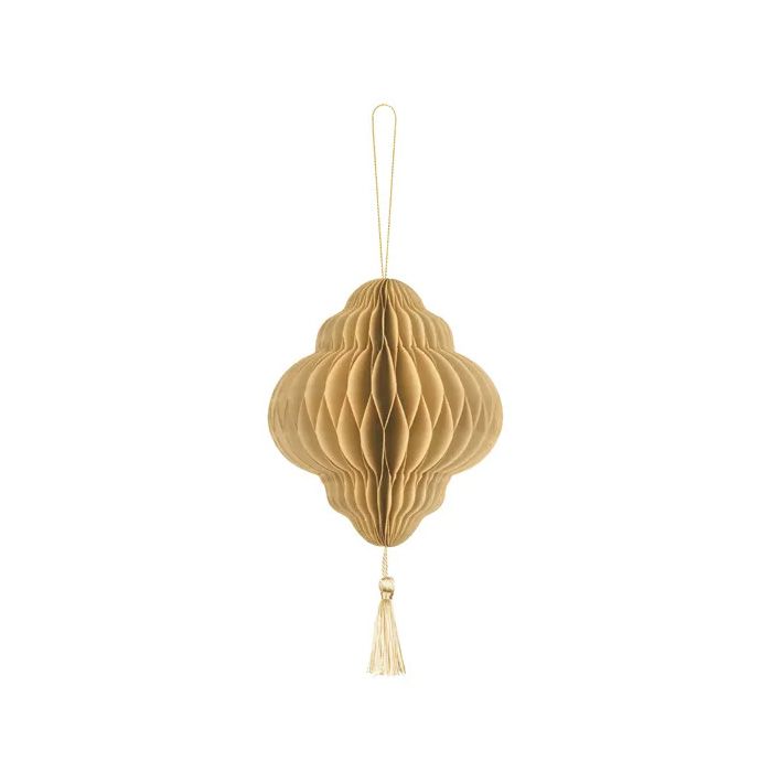 Wabenlaterne in Beige