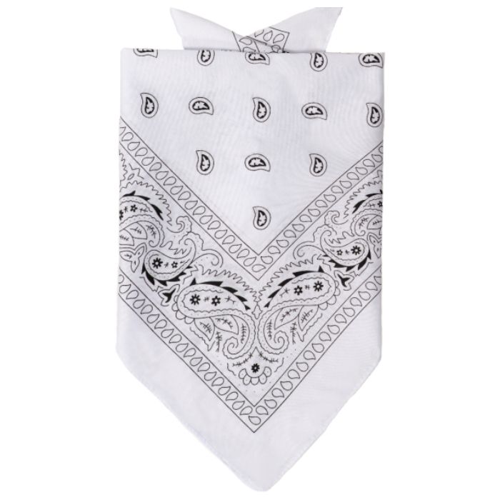 Bandana mit traditionellem Muster weiß - Einheitsgröße