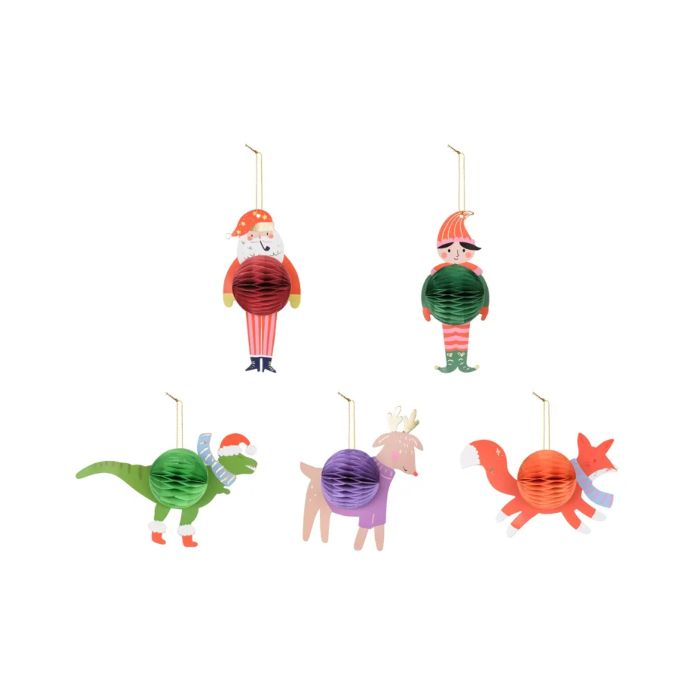 Honeycomb Weihnachtsfiguren Mix 5x - 8-18,5x12-16,5 cm