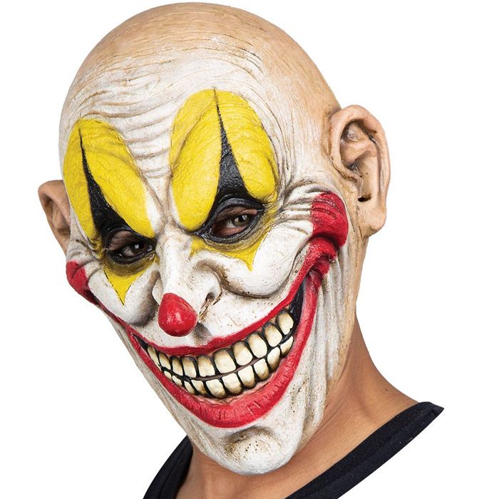 Gruselige freaky Clownmaske - Einheitsgröße