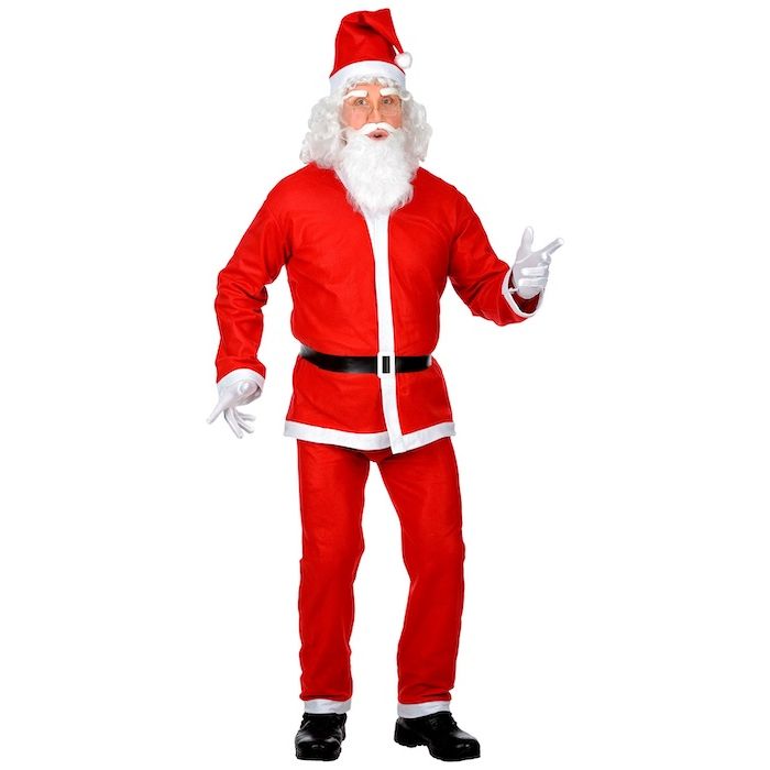 Weihnachtsmannkostüm Einheitsgröße - 5 Teile