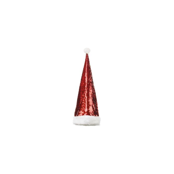Nikolausmütze mit Pailletten rot 70 cm
