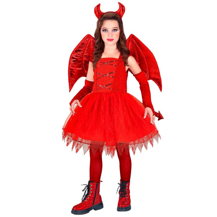 Teufelskostüm für Mädchen - 5 Teile