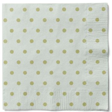 Grüne Servietten mit Punkten 20x Det Gamle Apotek - 33x33 cm