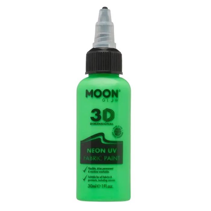 Neon UV Textilfarbe Grün 30 ml Moon Creations