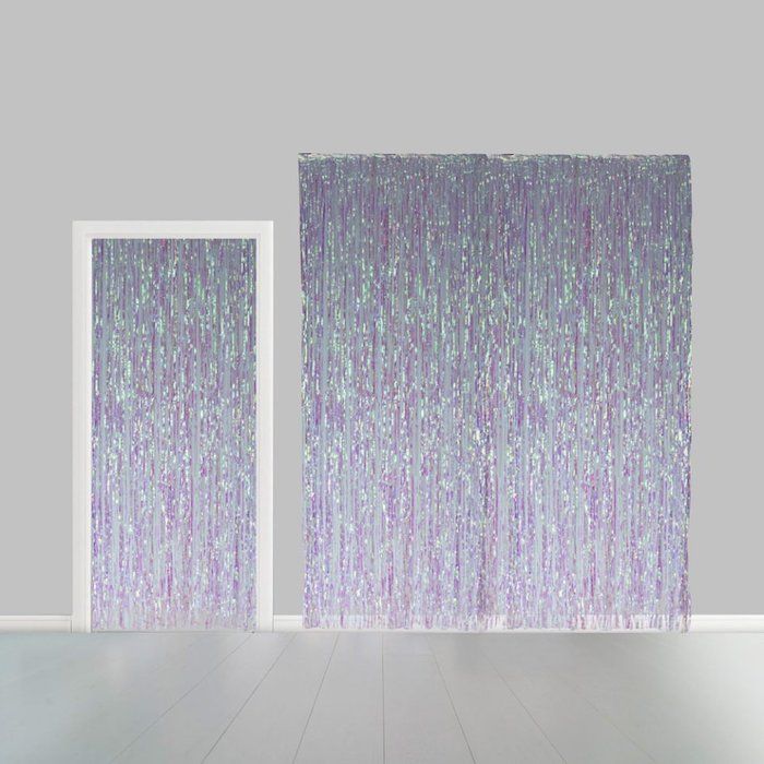 Holografischer Glitzer-Vorhang - 100 x 240 cm