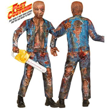 Zombie-Kostüm für Kinder mit blutigen Rissen