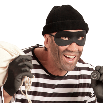 Schwarze Räubermaske - Einheitsgröße