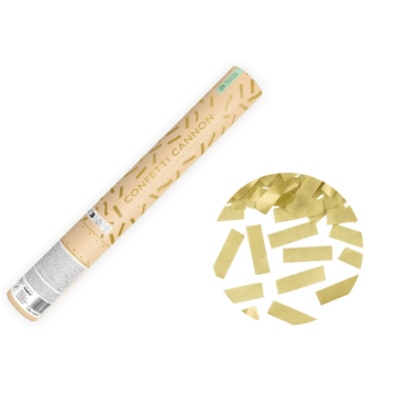 Goldene Papier-Konfettiröhre - 40 cm