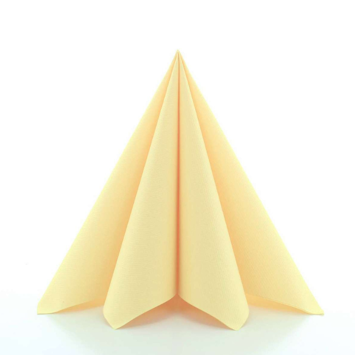 Luxusservietten blassgelb 12x - 40x40 cm