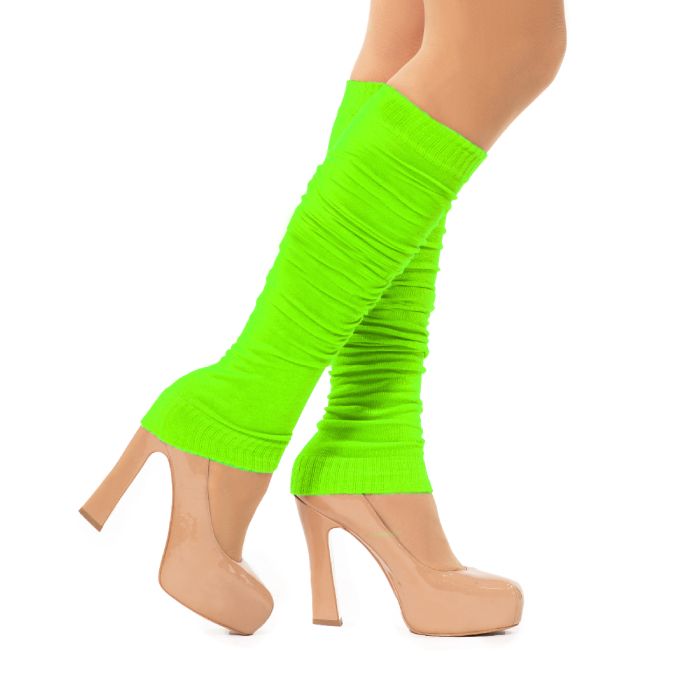 Beinwärmer für Frauen Einheitsgröße neon grün