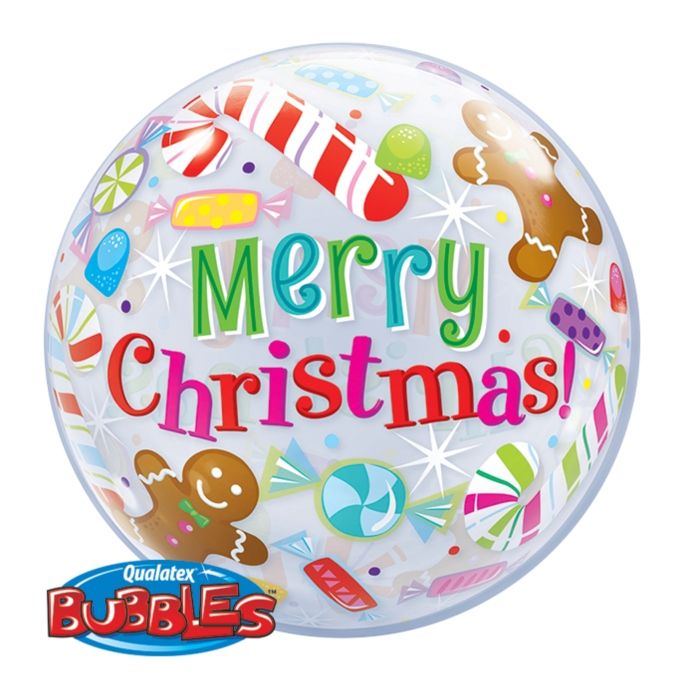 Weihnachtsballon mit Weihnachtsmotiven 56 cm 