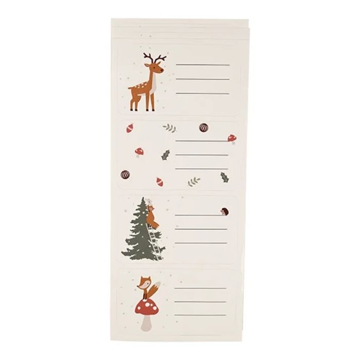 Geschenkanhänger Sticker mit Wintermotiven 12x Das Alte Apotheke