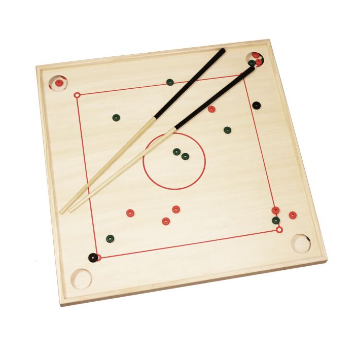 Holz-Bobspiel 88x88 cm inkl. 2x Kühe