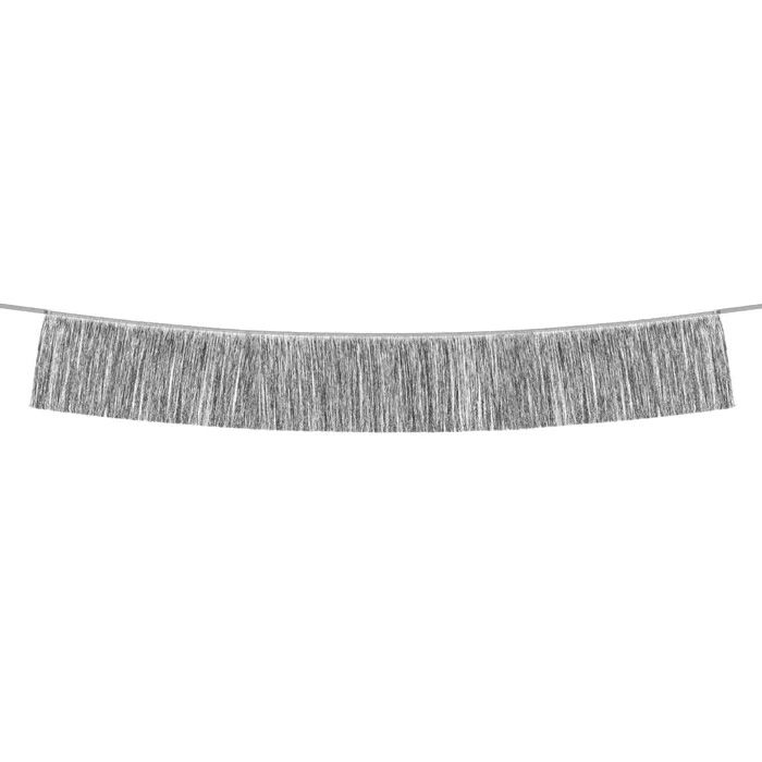 Silber Girlande mit Fransen - 135 cm