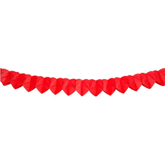 Rote Girlande mit Herzen - 2 m