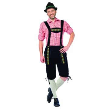 Tiroler Lederhosenhose Johann lang schwarz