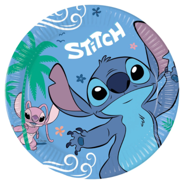 Stitch® und Angel Papteller 8x - 23 cm