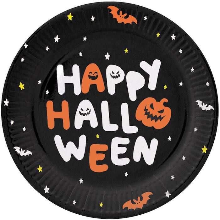 Happy Halloween Teller 6x - 23 cm
