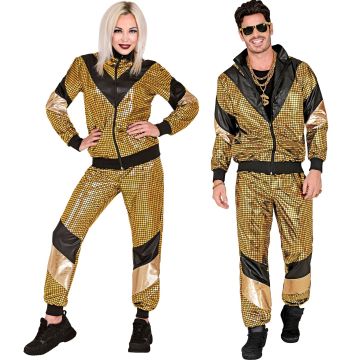 80er Jogginganzug für Erwachsene in Gold