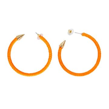 80er Ohrringe Hoops orange