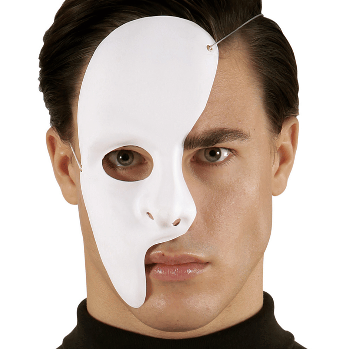 Phantom-Halbmaske Weiß