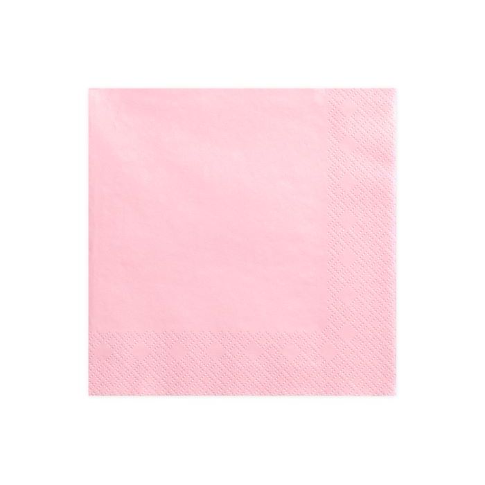 Pastellrosa Servietten 20x - 33x33 cm