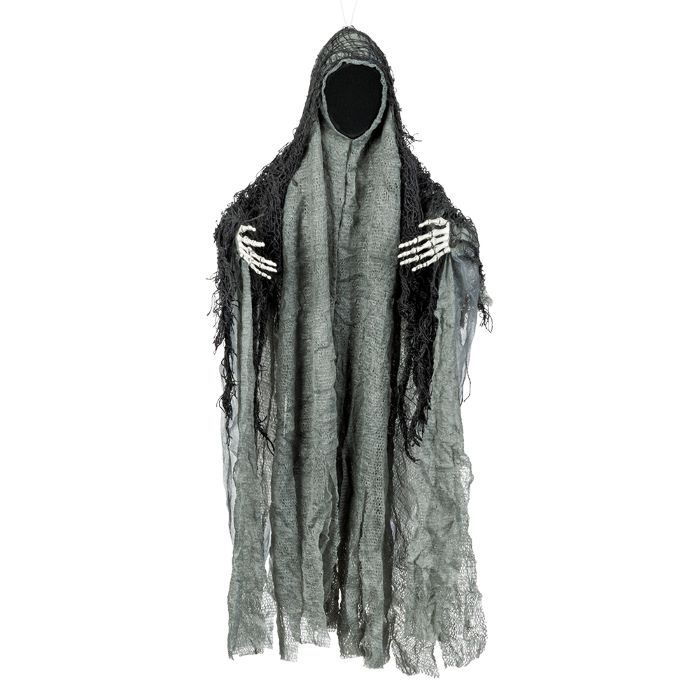 Gesichtsloses Halloween Gespenst schwarz - 46 cm