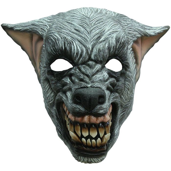 Gruselige Silberwolfmaske