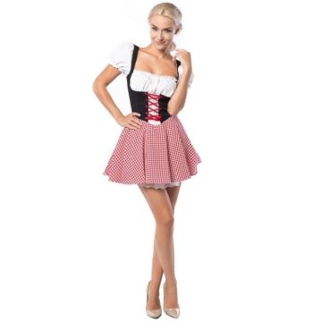 Oktoberfest Kleid Eva rot und schwarz