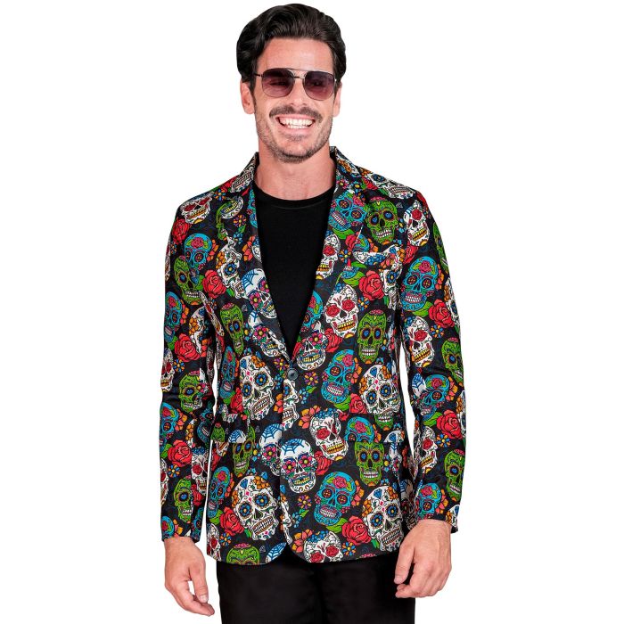 Bunte Totenkopfjacke