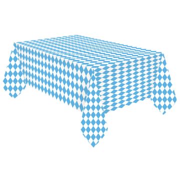 Oktoberfest Papiertischdecke blau/weiß kariert - 115 x 175 cm