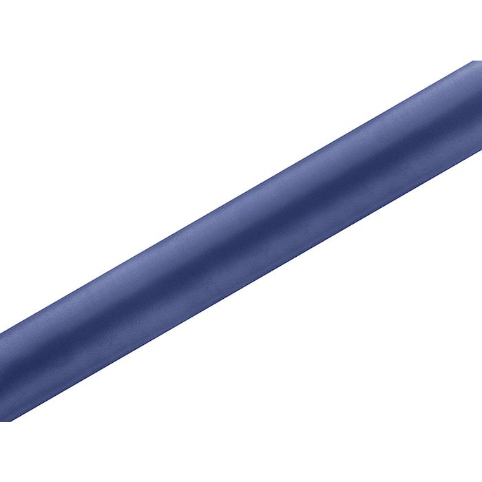 Dunkelblauer Satin-Tischläufer - 9 Meter