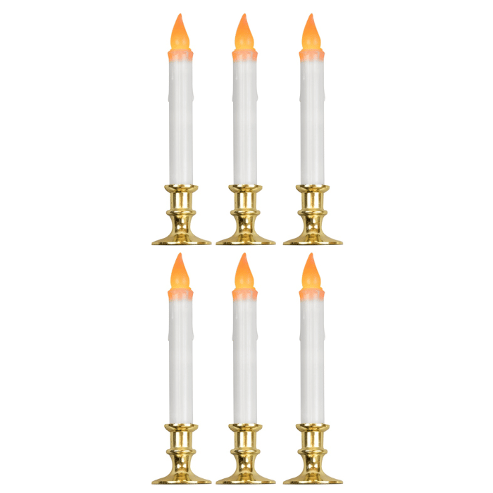 LED Stumpenkerzen 6x mit Timer - 23 cm