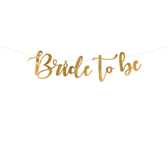 Bride To Be Gold Girlande - 80x19 cm